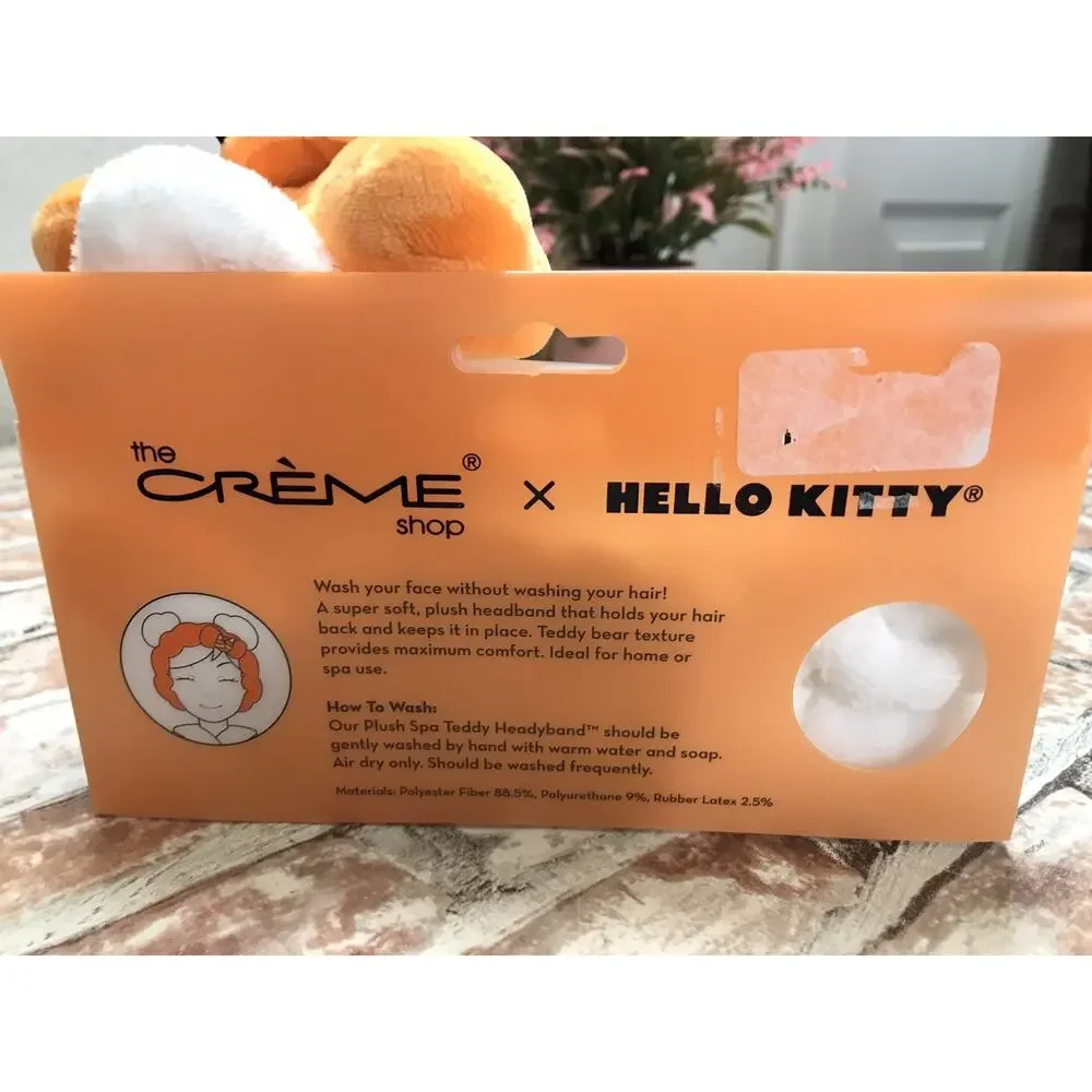 The Creme Shop Hello Kitty Halloween Plush Headband White /Orange Candy Corn Bow